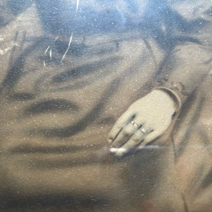 Antique Drawing Behind Glass Extremely Detailed Master Skill Art 19th Century - HollandArtShop