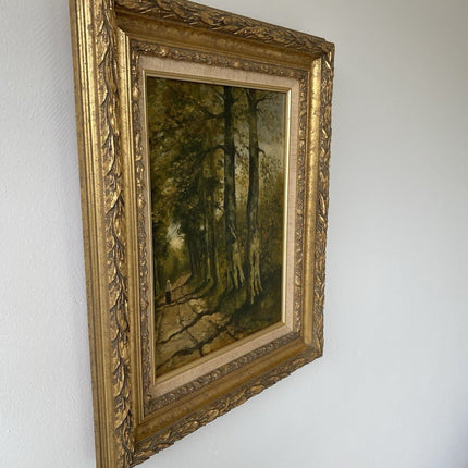 Antique “FOREST PATH” Oil Painting Landscape M. Bilders - van Bosse 19th Century - HollandArtShop