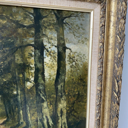 Antique “FOREST PATH” Oil Painting Landscape M. Bilders - van Bosse 19th Century - HollandArtShop