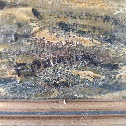 Antique 'Moody Sea' 19th Century Seascape Beautiful Maritime Framed Oil Painting - HollandArtShop