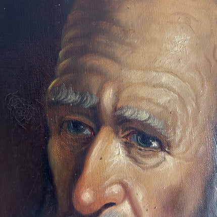 Antique Oil Painting Bearded Man Portrait with Red Robe Dutch Portraiture - HollandArtShop