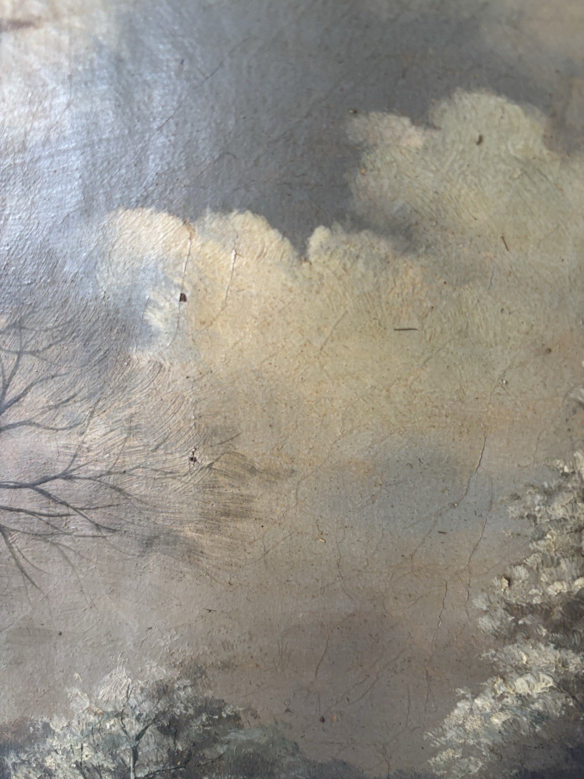 Antique “WINTER LANDSCAPE WITH HORSE AND CART” 19th Century Oil Painting - HollandArtShop