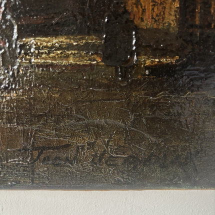 Atmospheric Church Interior Oil Painting with Light by A.J. Zwart - HollandArtShop