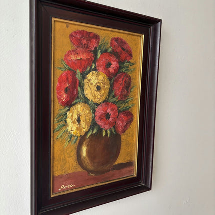 Authentic Flowery Still Life "Floral Arrangement" Remarkable Medium Art - HollandArtShop
