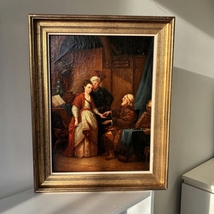 Authentic Oil Painting Figurative "Wise Old Man" Remarkable Medium Artwork - HollandArtShop