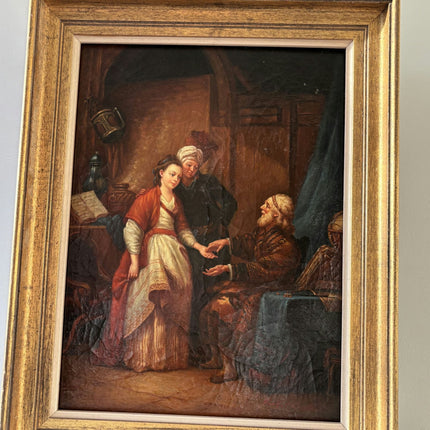 Authentic Oil Painting Figurative "Wise Old Man" Remarkable Medium Artwork - HollandArtShop