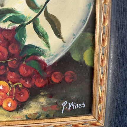 Authentic Oil Painting Still Life "Fruit Basket" Remarkable Medium Artwork - Holland Art Shop
