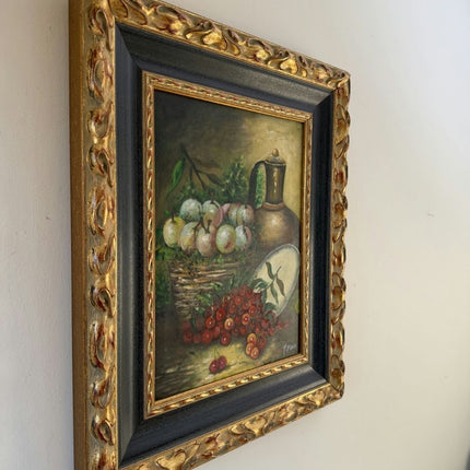 Authentic Oil Painting Still Life "Fruit Basket" Remarkable Medium Artwork - Holland Art Shop
