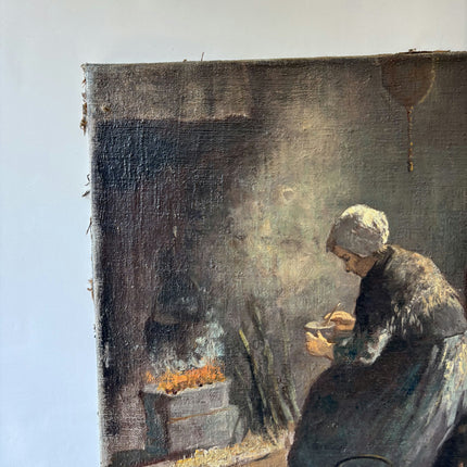Refined Interior Oil Painting "Seated Woman" Rustic Art Holland Art Shop