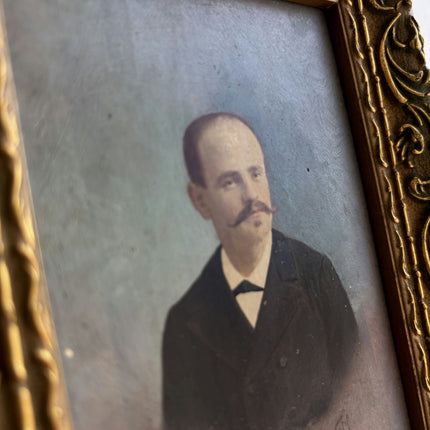 19th Century Antique Portrait Oil Painting "Framed Portraits" Small Artwork Holland Art Shop