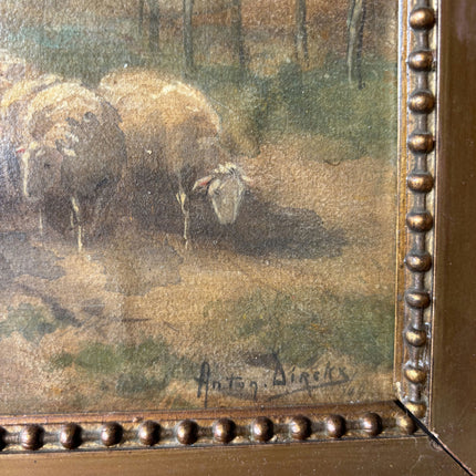 Timeless Animals Aquarel "Flock Shepherd" Original Art Holland Art Shop