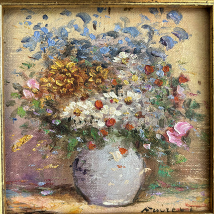 Authentic Floral Still Life Oil Painting "Flower Vase" Detailed Small Artwork Holland Art Shop