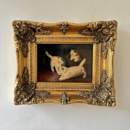 Classic Animals Oil Painting "Gilded Frame" Rustic Small Art Holland Art Shop