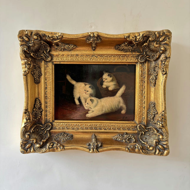 Classic Animals Oil Painting "Gilded Frame" Rustic Small Art Holland Art Shop