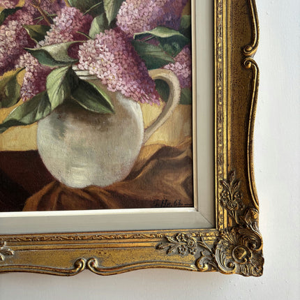 Detailed Floral Still Life Oil Painting "Lilac Vase" Timeless Artwork Holland Art Shop