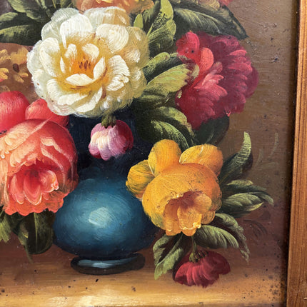 Vintage Floral Still Life Oil Painting "Flower Vase" Expressive Small Artwork Holland Art Shop