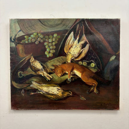 Original Still Life Oil Painting "Dead Fowl" Expressive Art Holland Art Shop