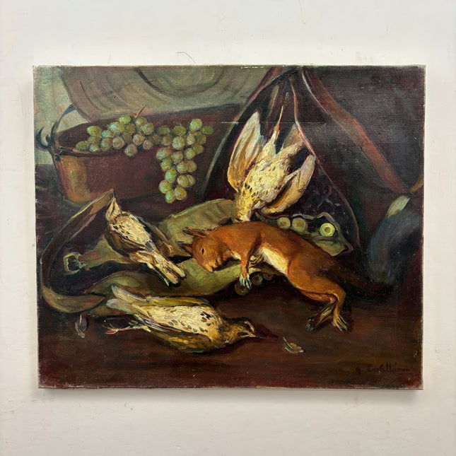 Original Still Life Oil Painting "Dead Fowl" Expressive Art Holland Art Shop
