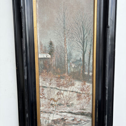 Expressive Winter Landscape Oil Painting "Framed Painting" Classic Large Artwork Holland Art Shop