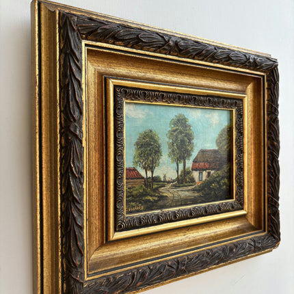 Classic Landscape Oil Painting "Gilded Frame" Elegant Small Art Holland Art Shop