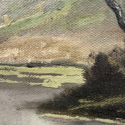 Expressive Landscape Oil Painting "Riverside Trees" Refined Large Artwork Holland Art Shop