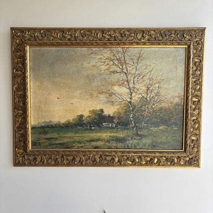 Detailed Landscape Oil Painting "Birch Tree" Traditional Large Art Holland Art Shop
