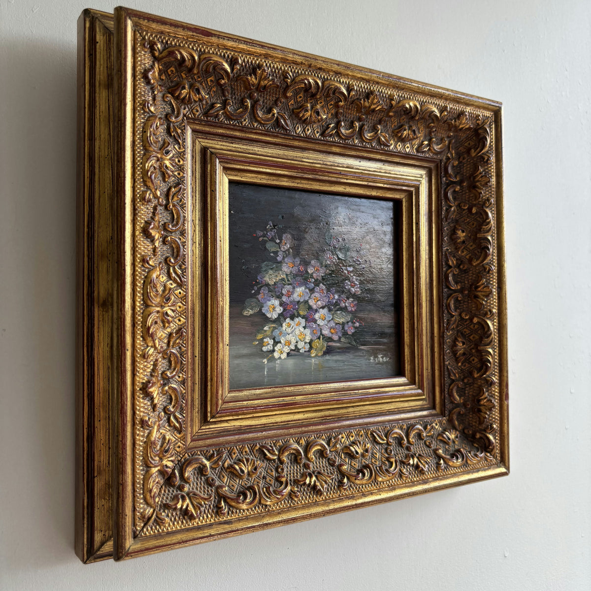 Vintage Still Life Oil Painting 