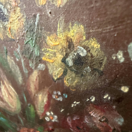 Original Floral Still Life Oil Painting "Ornate Frame" Elegant Small Artwork Holland Art Shop