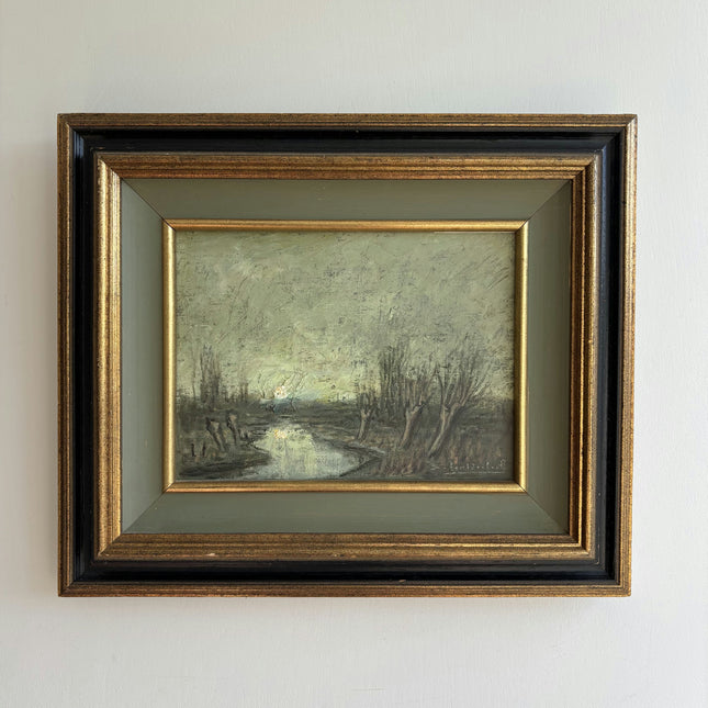 Authentic Landscape Oil Painting "Framed Painting" Detailed Belgique Artwork Holland Art Shop