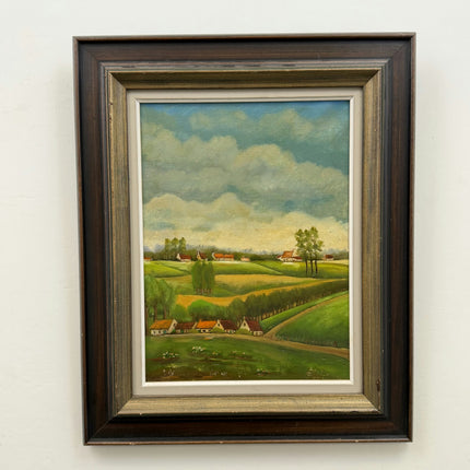 Timeless Landscape Oil Painting "Country Cottages" Traditional Art Holland Art Shop