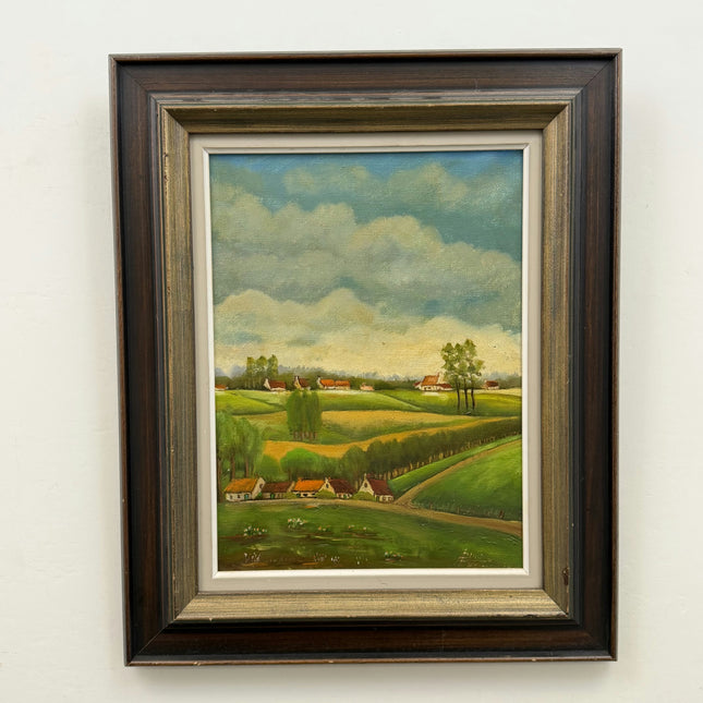 Timeless Landscape Oil Painting "Country Cottages" Traditional Art Holland Art Shop