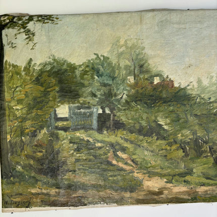 Detailed Landscape Oil Painting "Country Path" Handcrafted Artwork Holland Art Shop