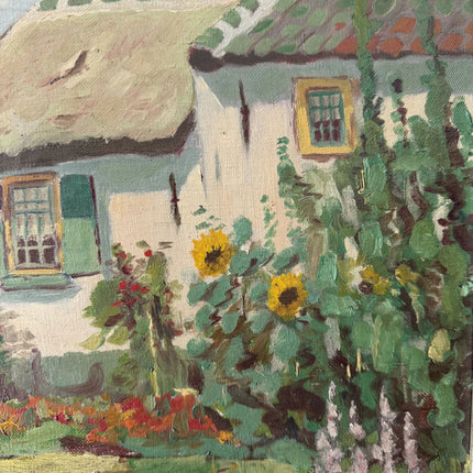 Rustic Landscape Oil Painting "Thatched Cottage" Timeless Art Holland Art Shop