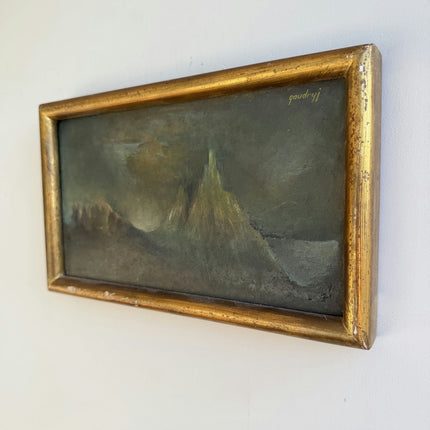 Timeless Seascape Oil Painting "Gold Frame" Elegant Small Art Holland Art Shop