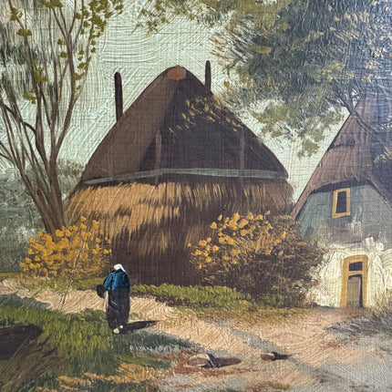 Traditional Landscape Oil Painting "Thatched Cottage" Authentic Artwork Holland Art Shop
