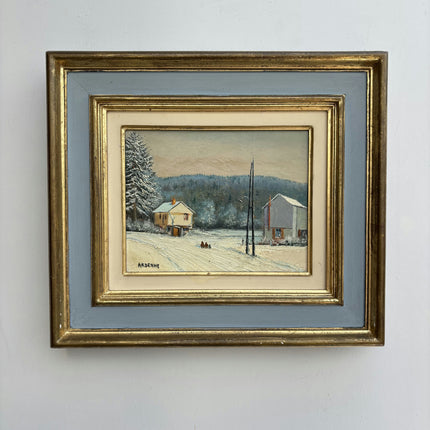 Classic Winter Landscape Oil Painting "Framed Painting" Vintage Art Holland Art Shop