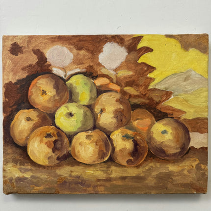 Elegant Still Life Oil Painting "Stacked Apples" Classic Small Art Holland Art Shop