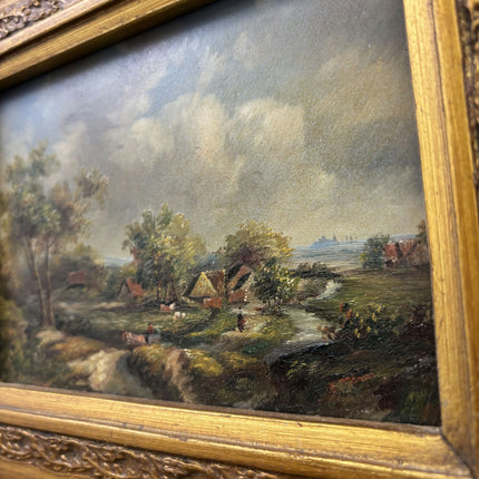 Traditional Landscape Oil Painting "Gilded Frame" Detailed Dutch Artwork Holland Art Shop