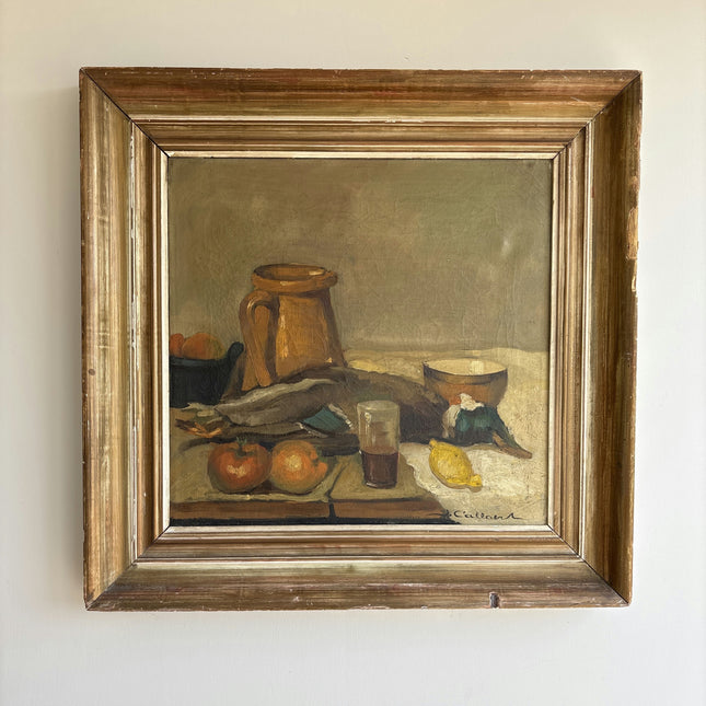 Rustic Still Life Oil Painting "Earthen Pitcher" Traditional Artwork Holland Art Shop