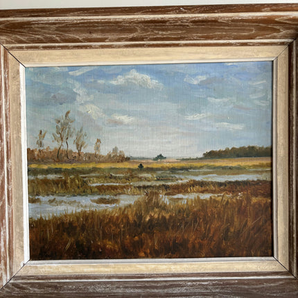 Authentic Landscape Oil Painting "Golden Waves" Classic French Art Holland Art Shop