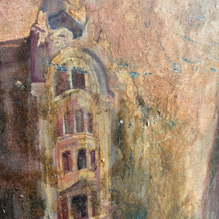 Classic Cityscape Oil Painting "Bell Tower" Detailed Art Holland Art Shop