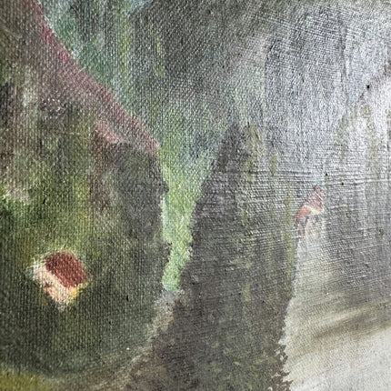 Original Landscape Oil Painting "River Boat" Elegant Small Artwork Holland Art Shop