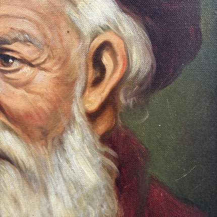 Vintage Portrait Oil Painting "Bearded Man" Rustic Art Holland Art Shop