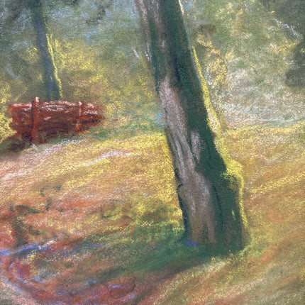Vintage Landscape Oil Painting "Forest Path" Rustic Artwork Holland Art Shop