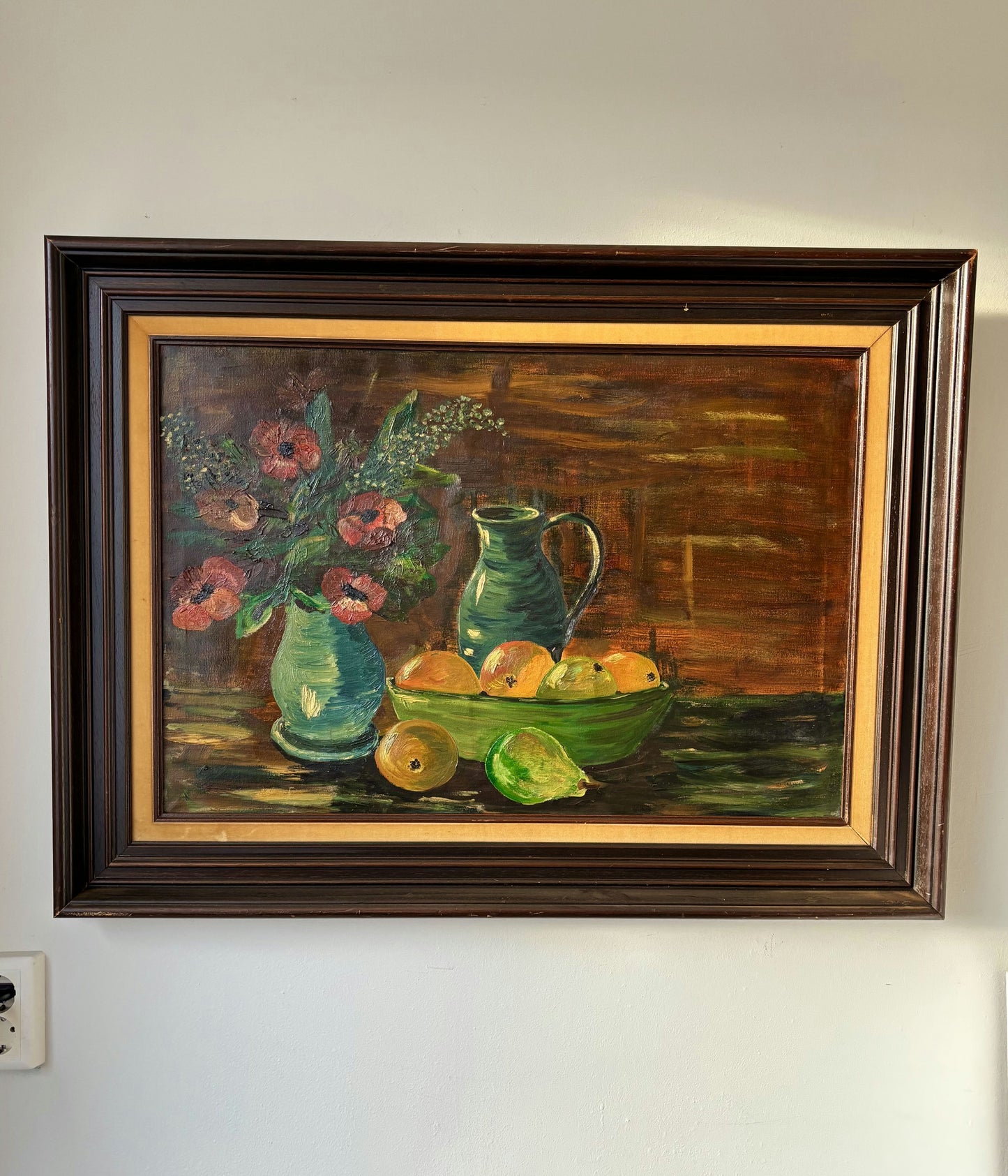 Traditional Still Life Oil Painting "Vase Of Flowers" Striking Large Artwork