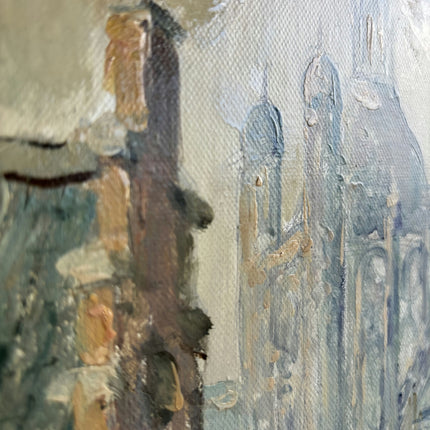 Authentic Cityscape Oil Painting "Narrow Street" Refined Artwork Holland Art Shop
