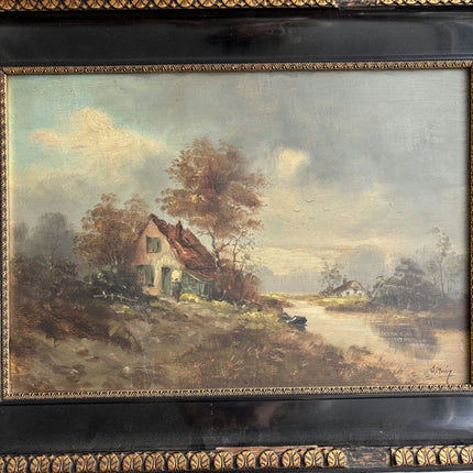 Timeless Landscape Oil Painting "Thatched Cottage" Classic Dutch Artwork Holland Art Shop