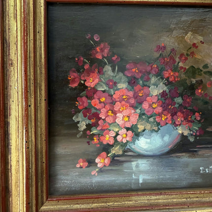 Detailed Floral Still Life Oil Painting "Flower Bowl" Handcrafted Small Art Holland Art Shop