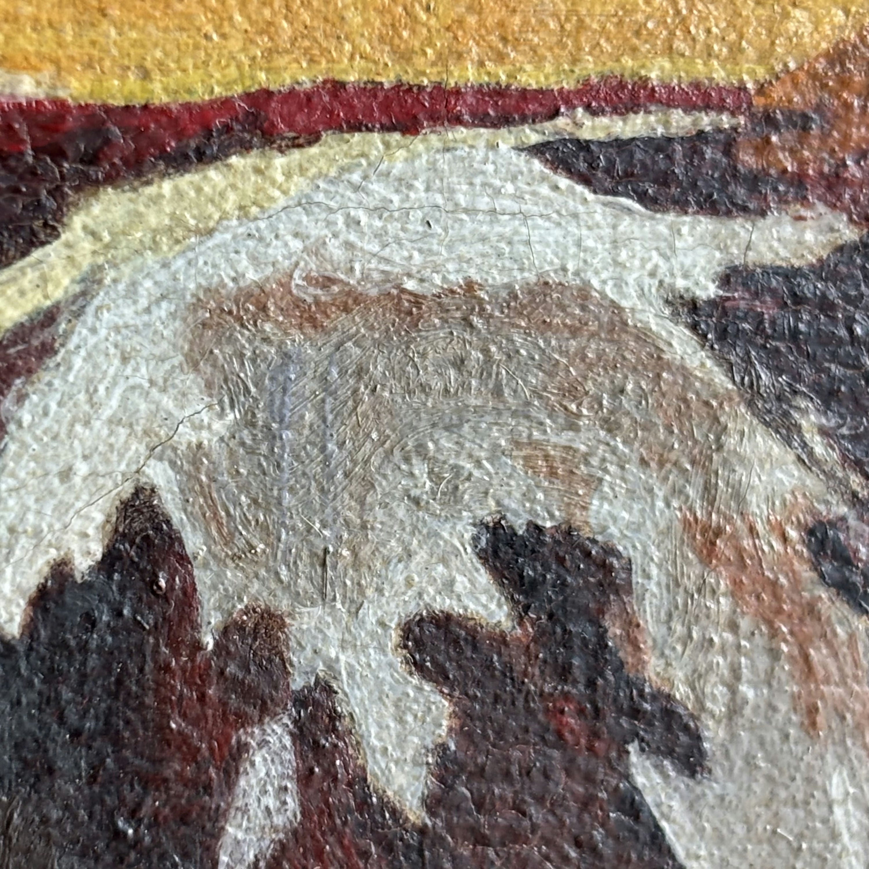 Rustic Landscape Oil Painting 