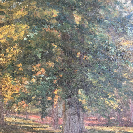 Timeless Landscape Oil Painting "Sunlit Trees" Rustic Artwork Holland Art Shop